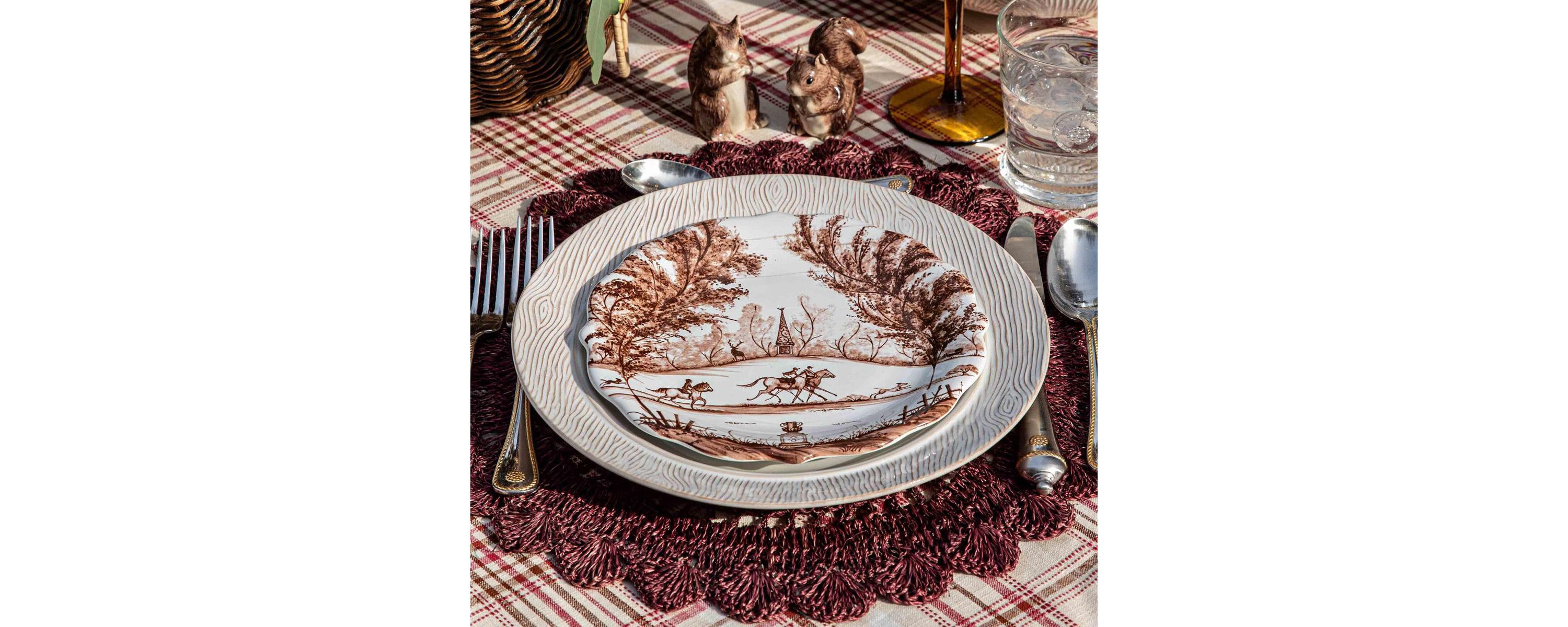 Country Estate Harvest Party Plate Assorted Set/4