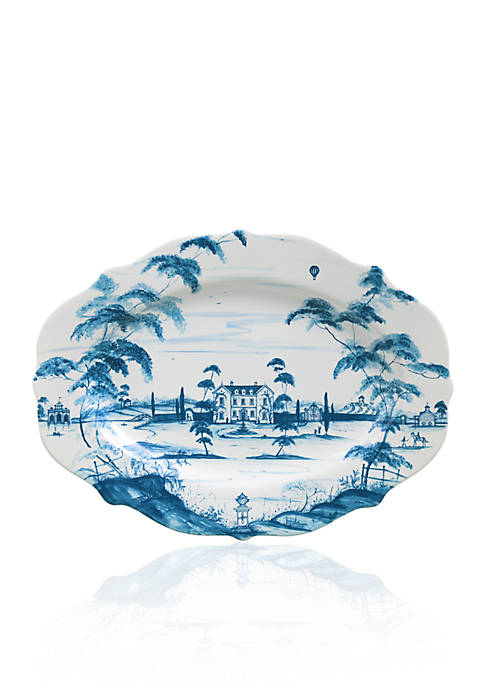 Country Estate Delft Blue 18.5-in. Main House Serving Platter