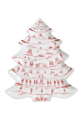 Juliska Country Estate Winter Frolic Ruby Tree Platter 12 Days Of Christmas, Medium Platter -  0815261022353