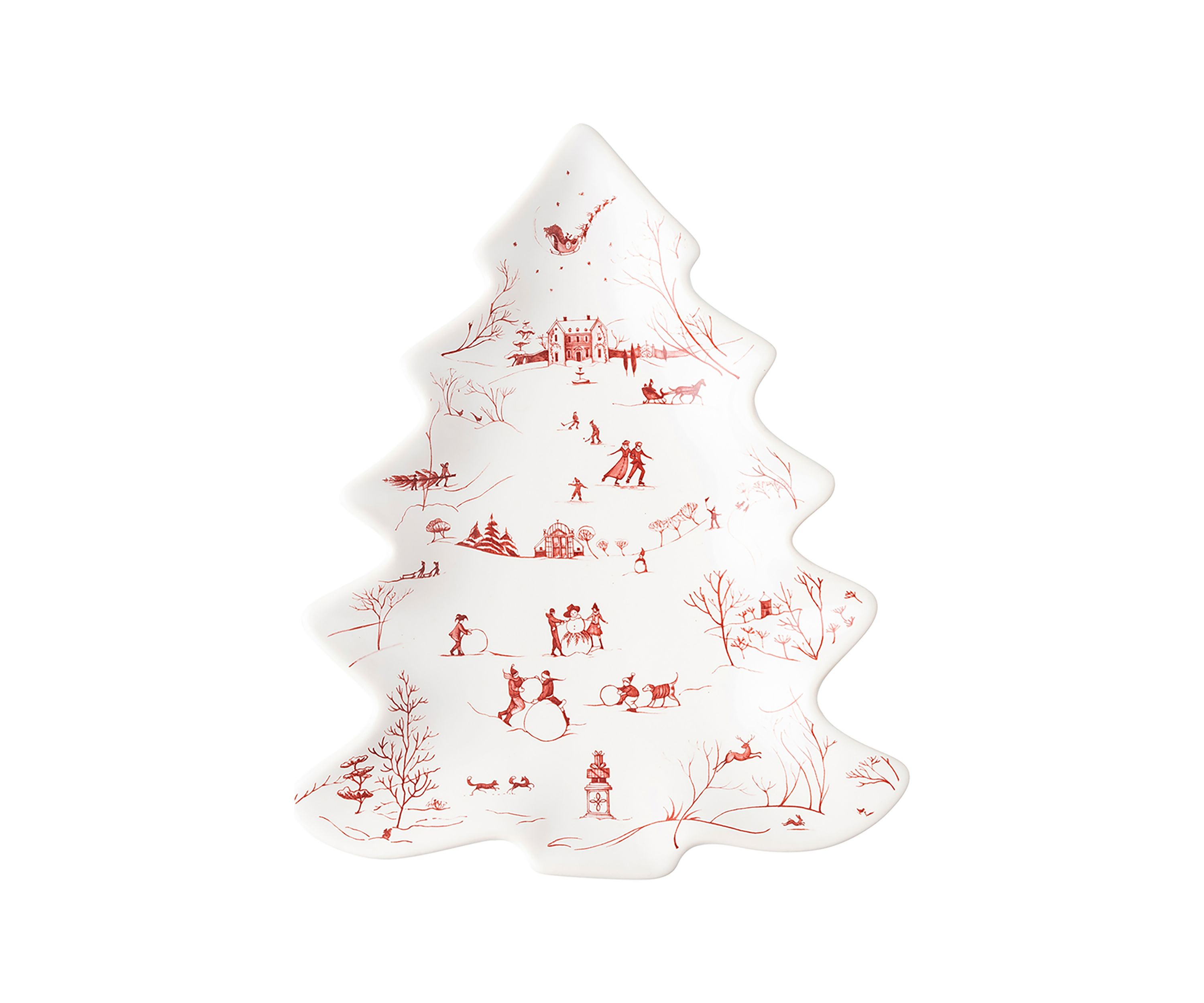 Country Estate Winter Frolic Ruby Small Tree Tray