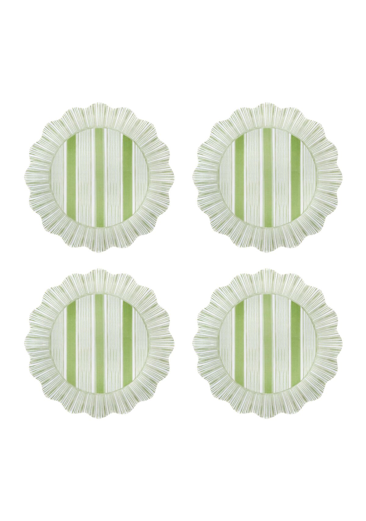 Set of 4 Cabana Striped Dessert/Salad Plates