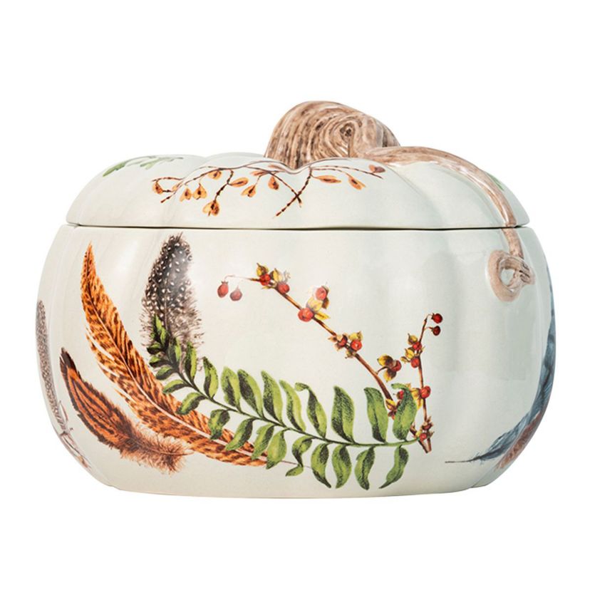Forest Walk 9" Pumpkin with Lid