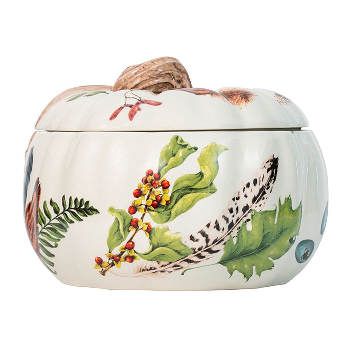 Forest Walk 9" Pumpkin with Lid