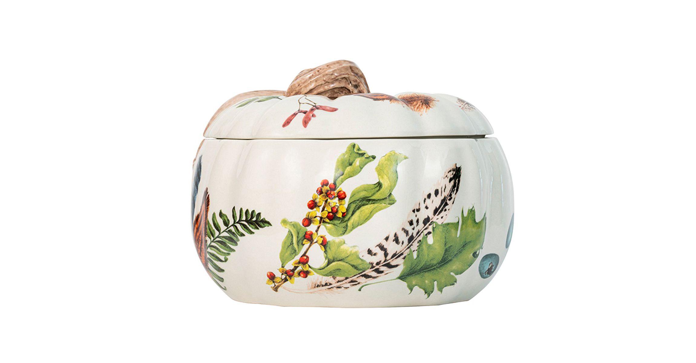 Forest Walk 9" Pumpkin with Lid