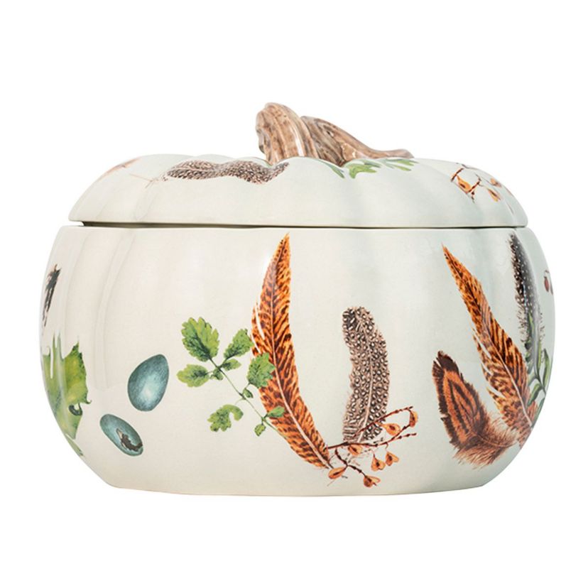 Forest Walk 9" Pumpkin with Lid