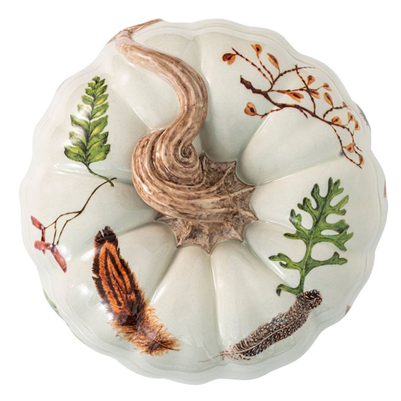 Forest Walk 9" Pumpkin with Lid