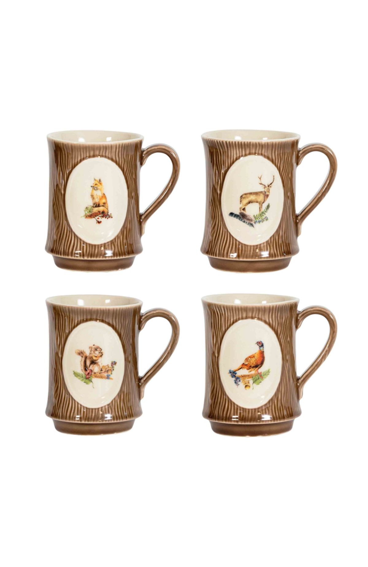 Forest Walk Animal Mug Assorted Set/4