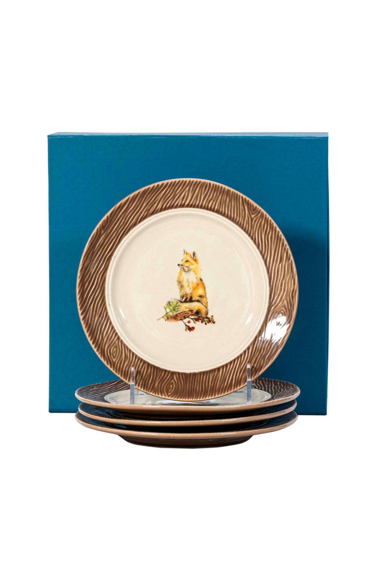 Forest Walk Animal Side/Cocktail Plate Assorted Set/4
