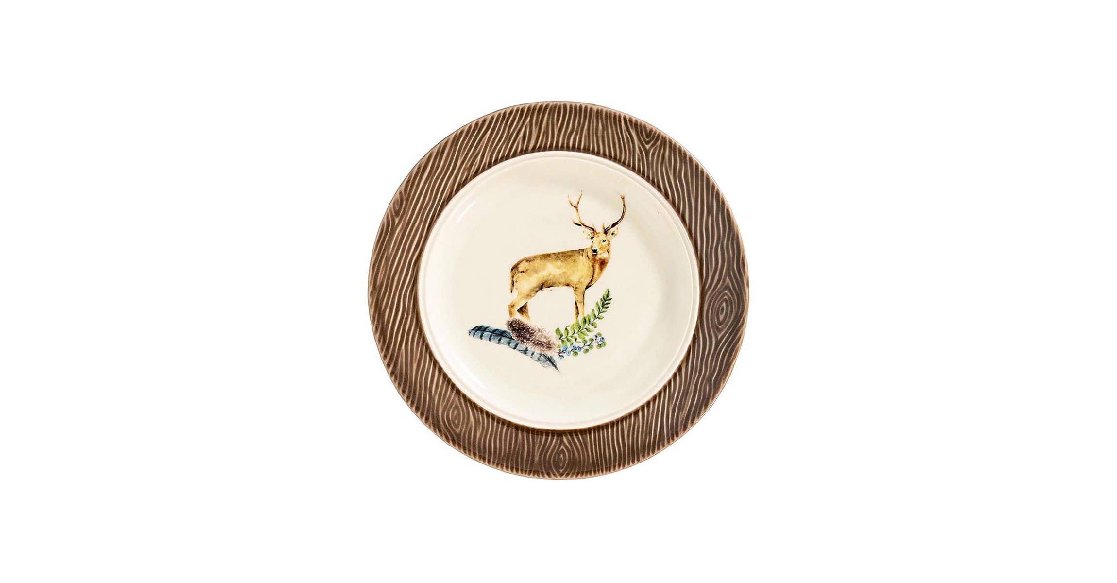 Forest Walk Stag Cocktail/Side Plate