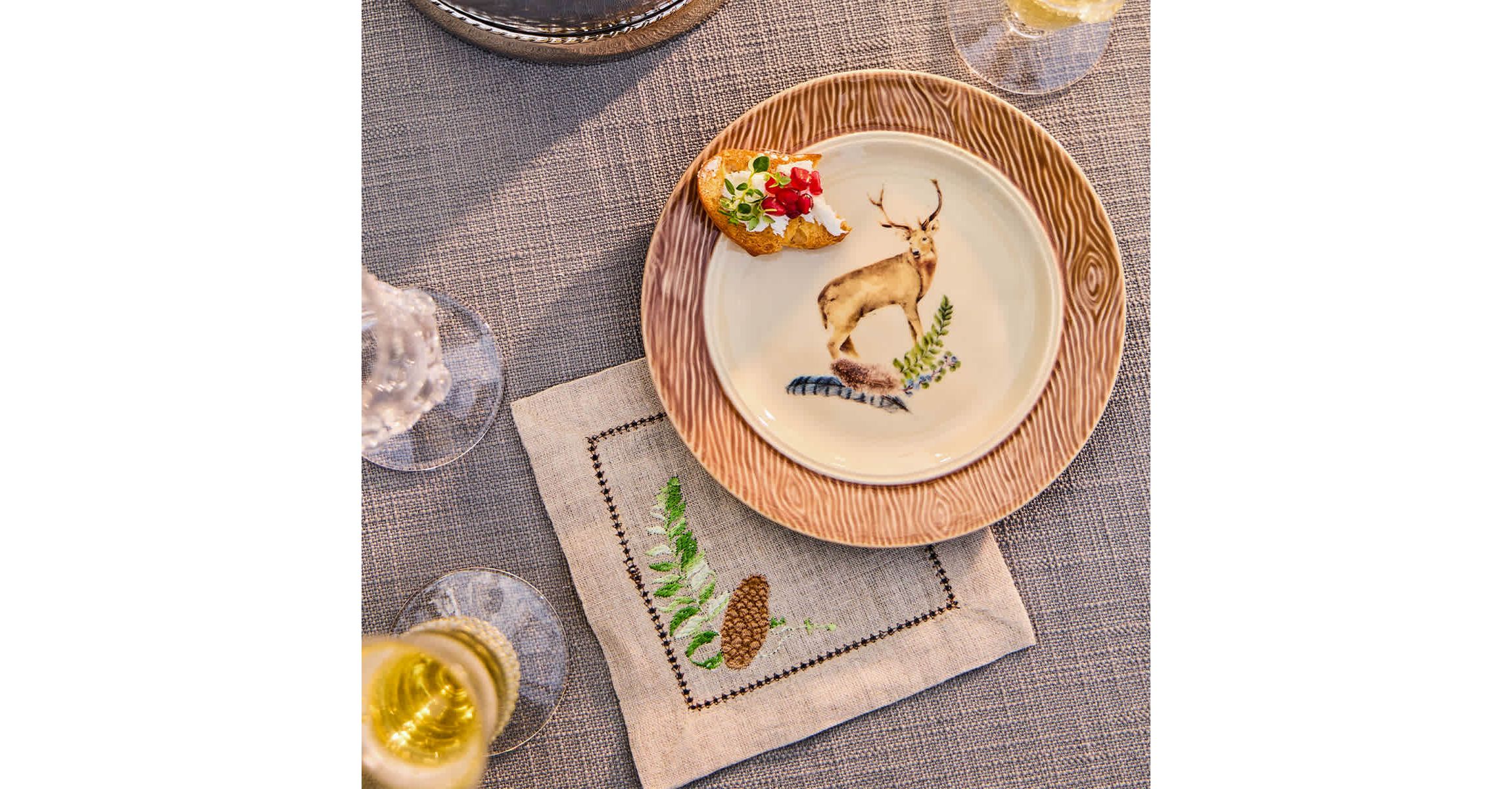 Forest Walk Stag Cocktail/Side Plate