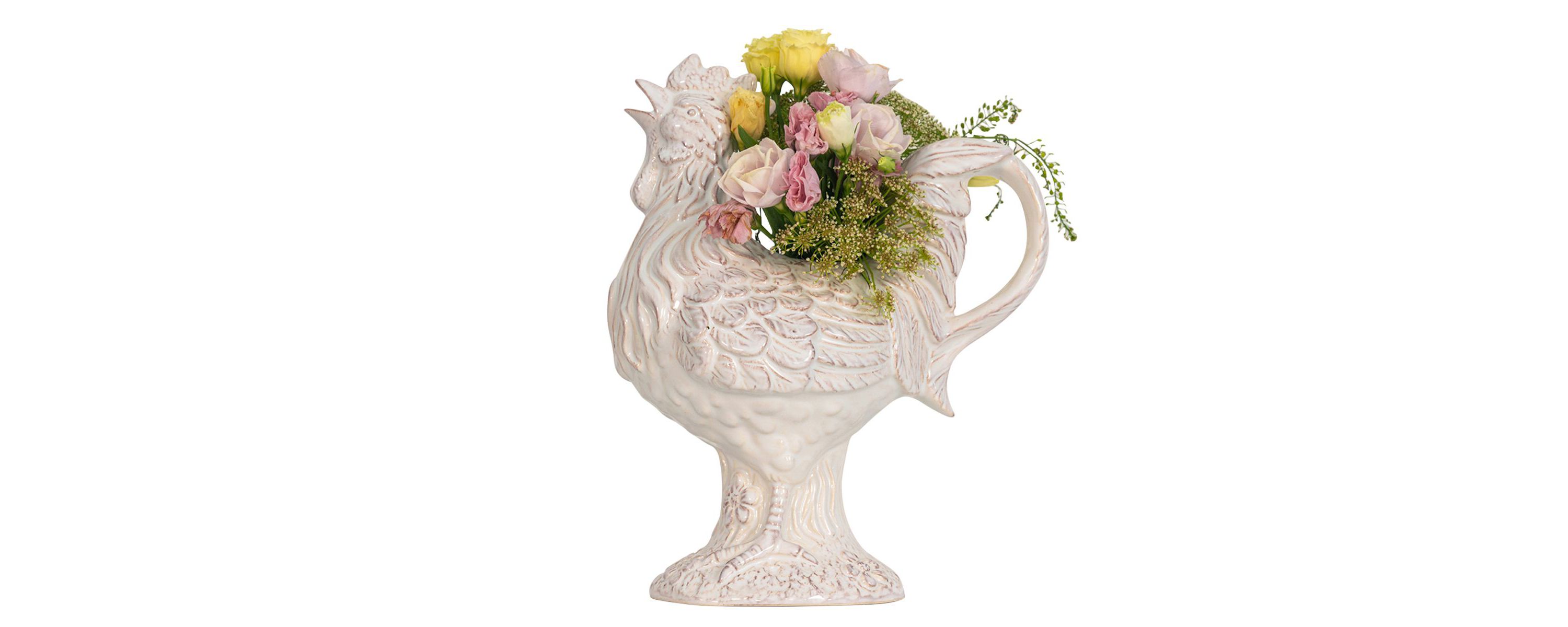 Clever Creatures Ceramic Rooster Pitcher