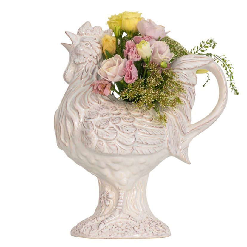 Clever Creatures Ceramic Rooster Pitcher