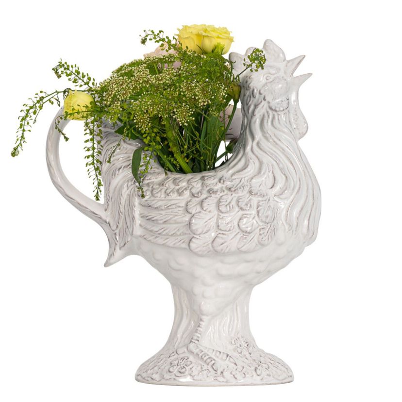 Clever Creatures Ceramic Rooster Pitcher