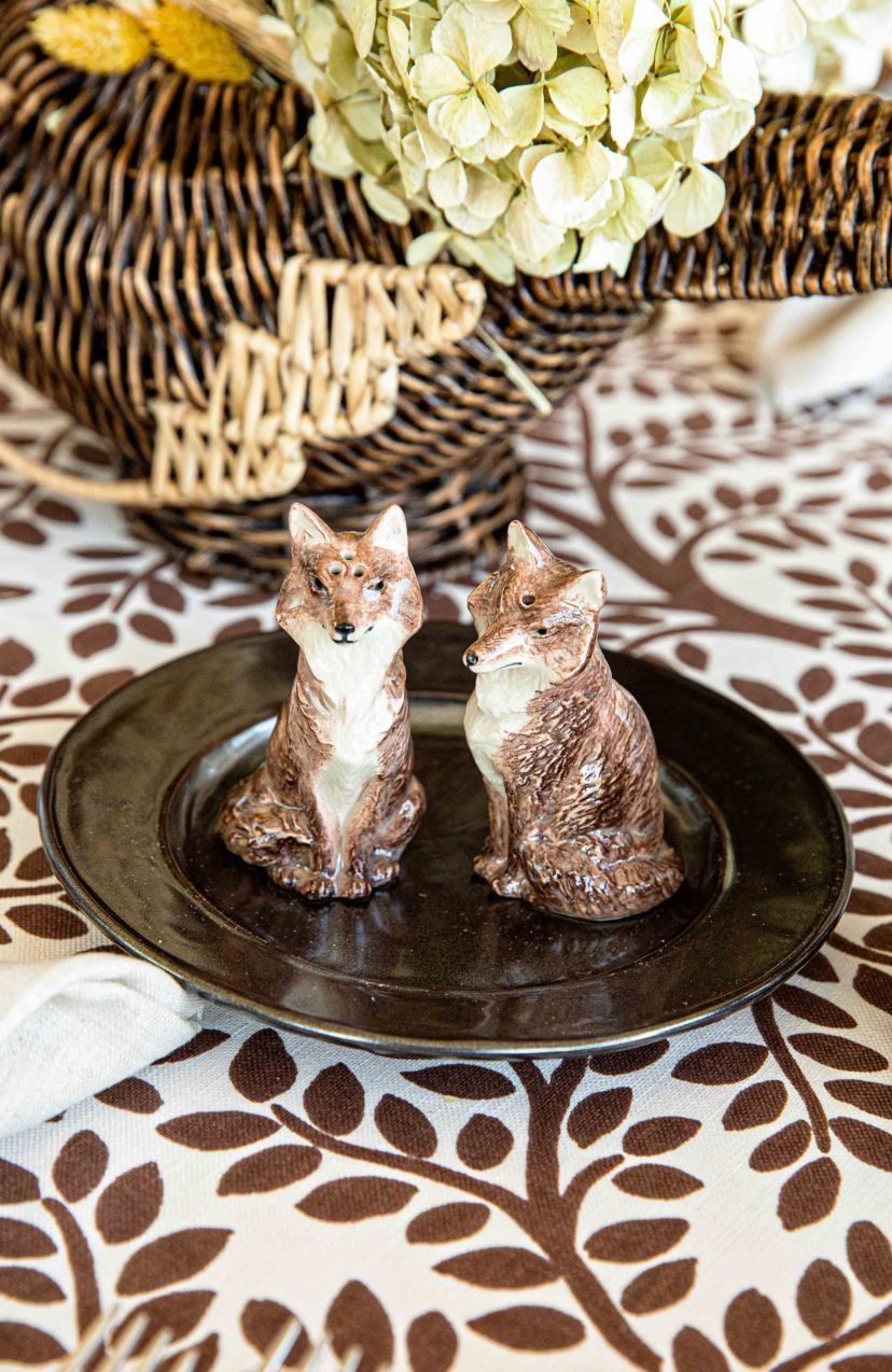 Clever Creatures Fox Salt and Pepper Set/2pc