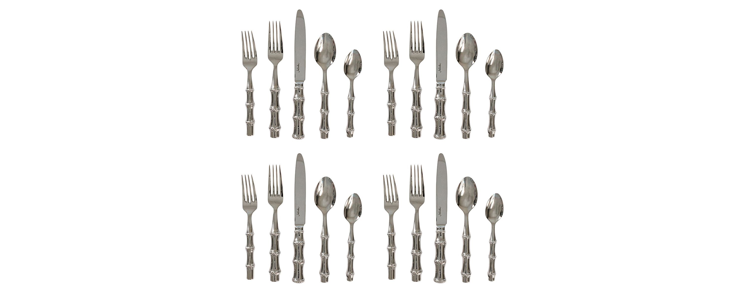 Bamboo 20pc Place Setting - Polished