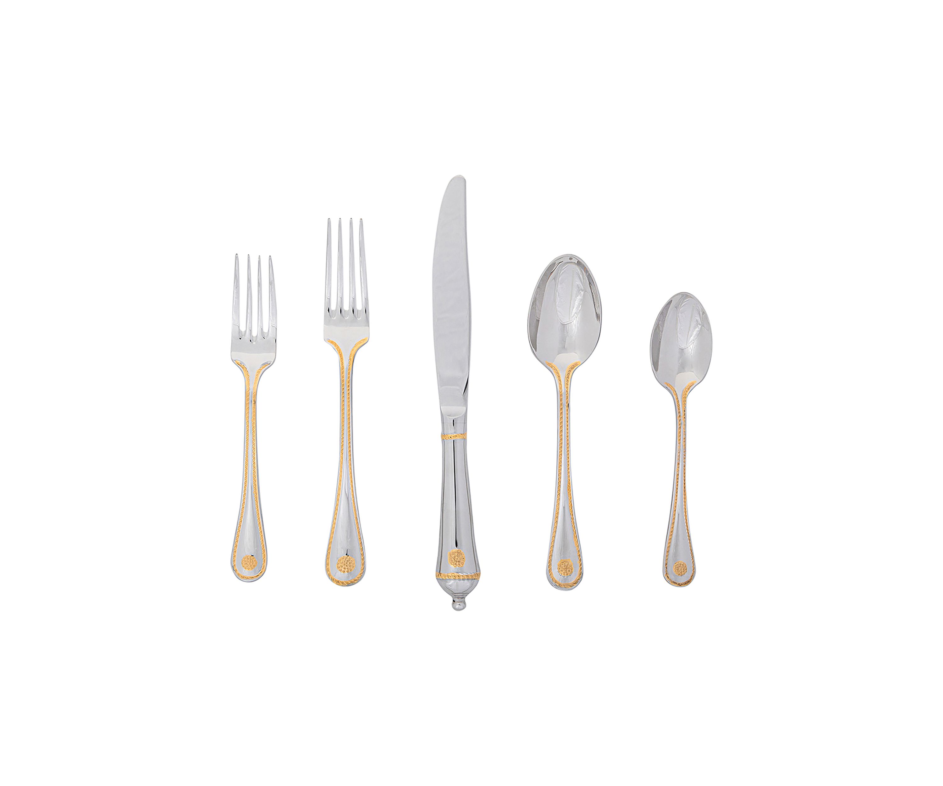 Berry & Thread Polished with Gold Accents Flatware