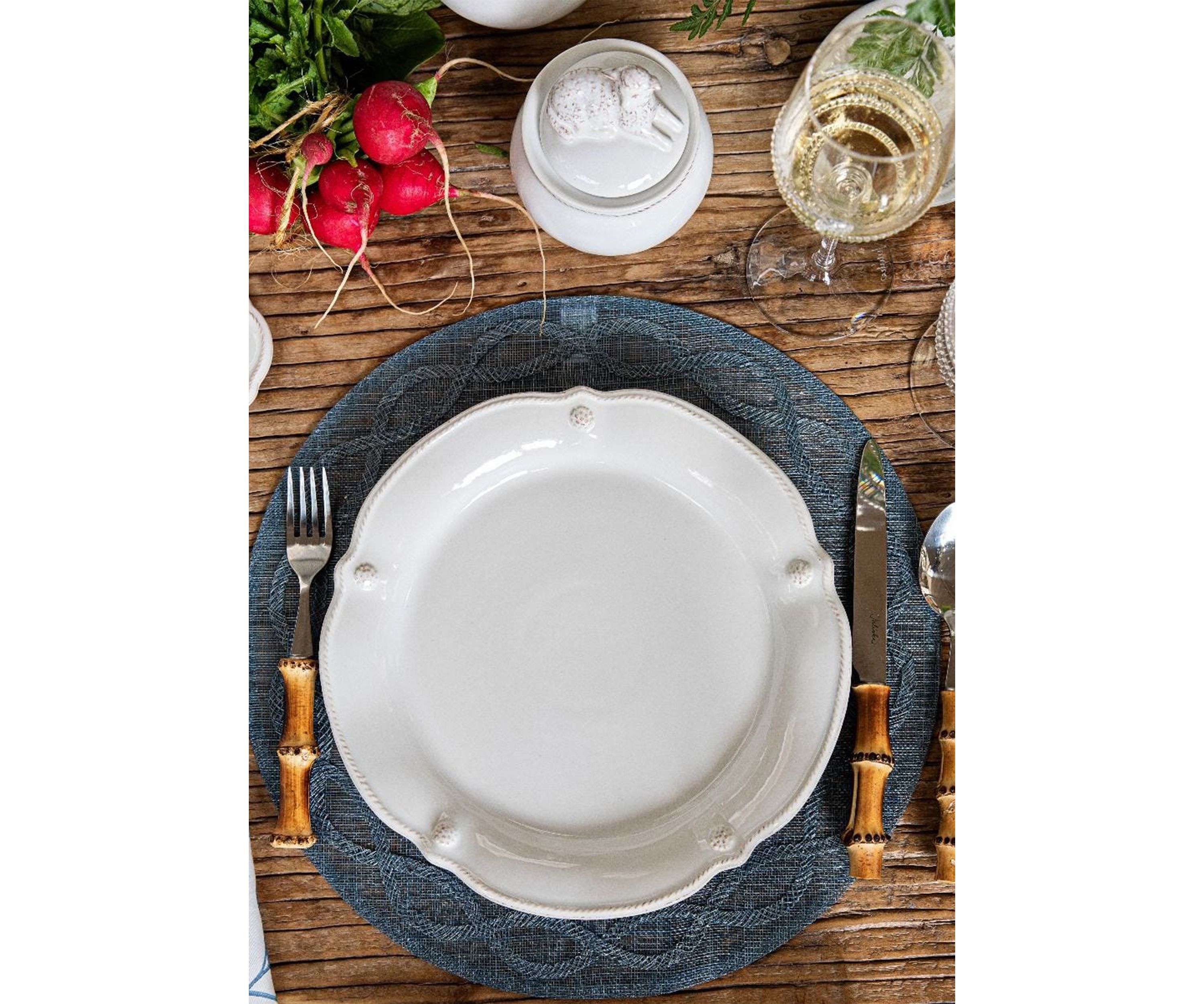 Berry & Thread Whitewash Flared Dinner Plate