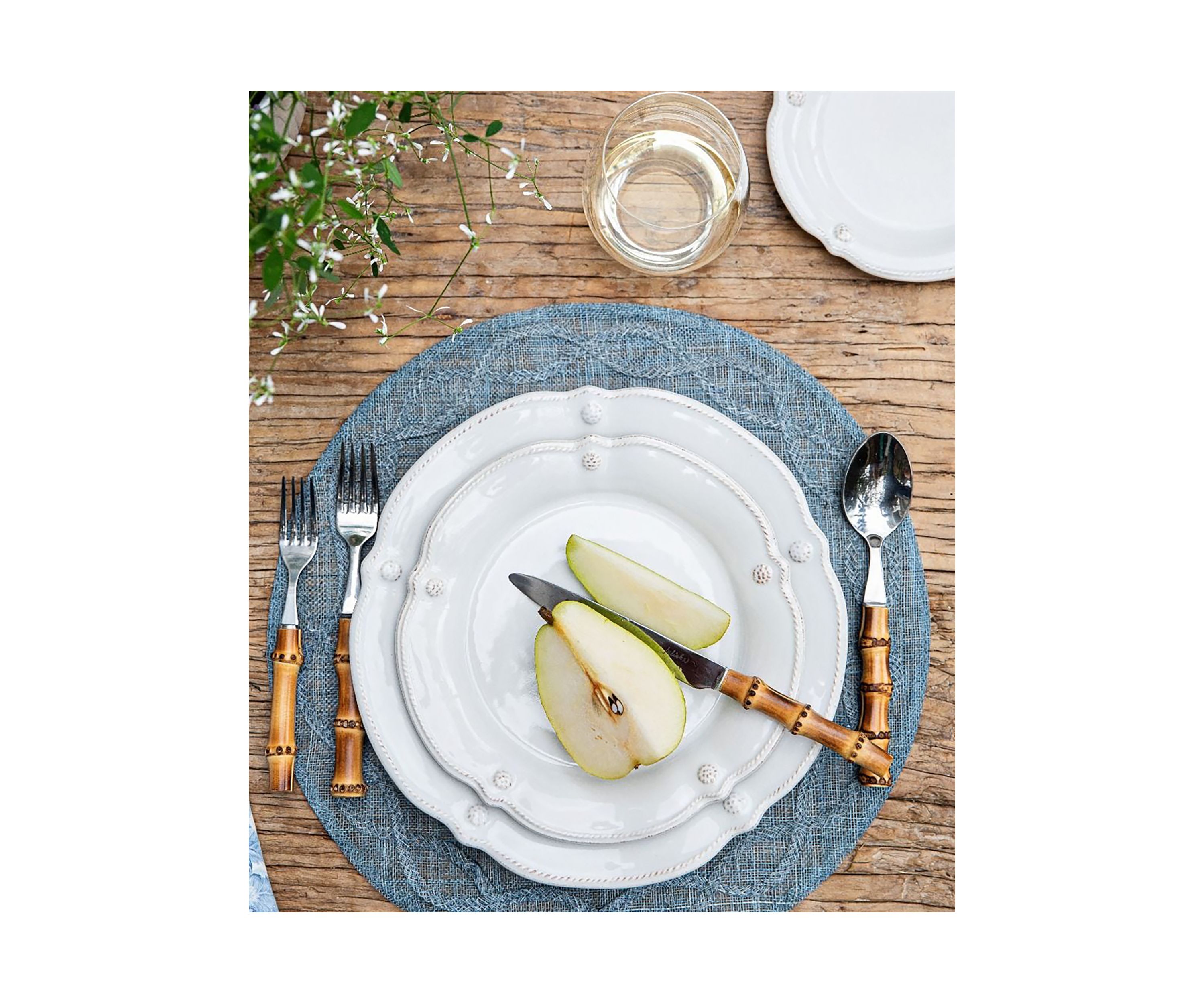 Berry & Thread Whitewash Flared Dinner Plate
