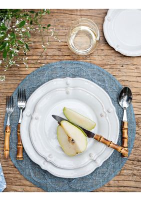 Berry & Thread Whitewash Flared Dessert/Salad Plate