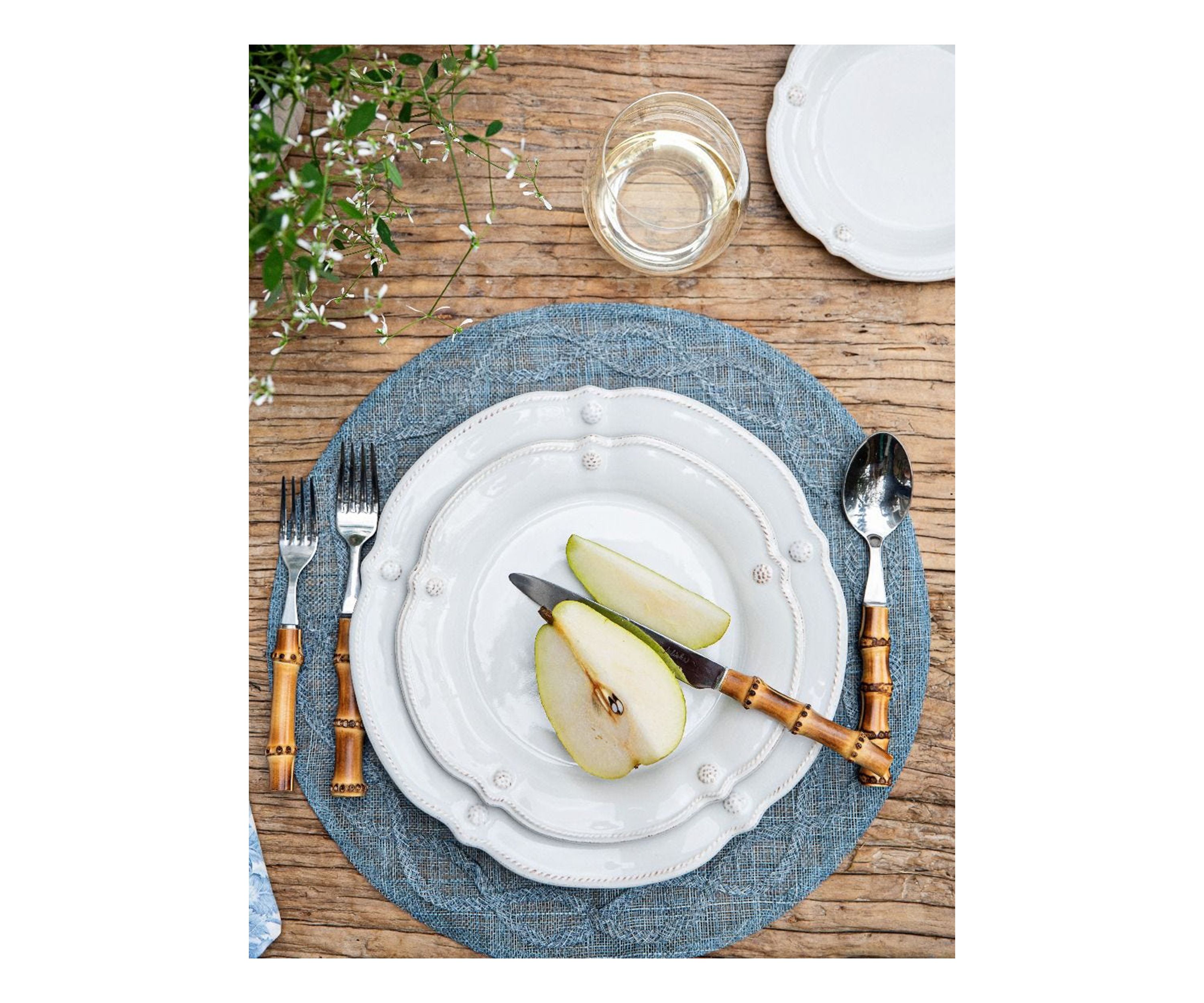 Berry & Thread Whitewash Flared Dessert/Salad Plate