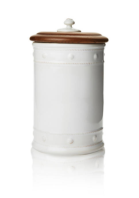 Juliska Berry &amp; Thread Whitewash Canister with Wooden