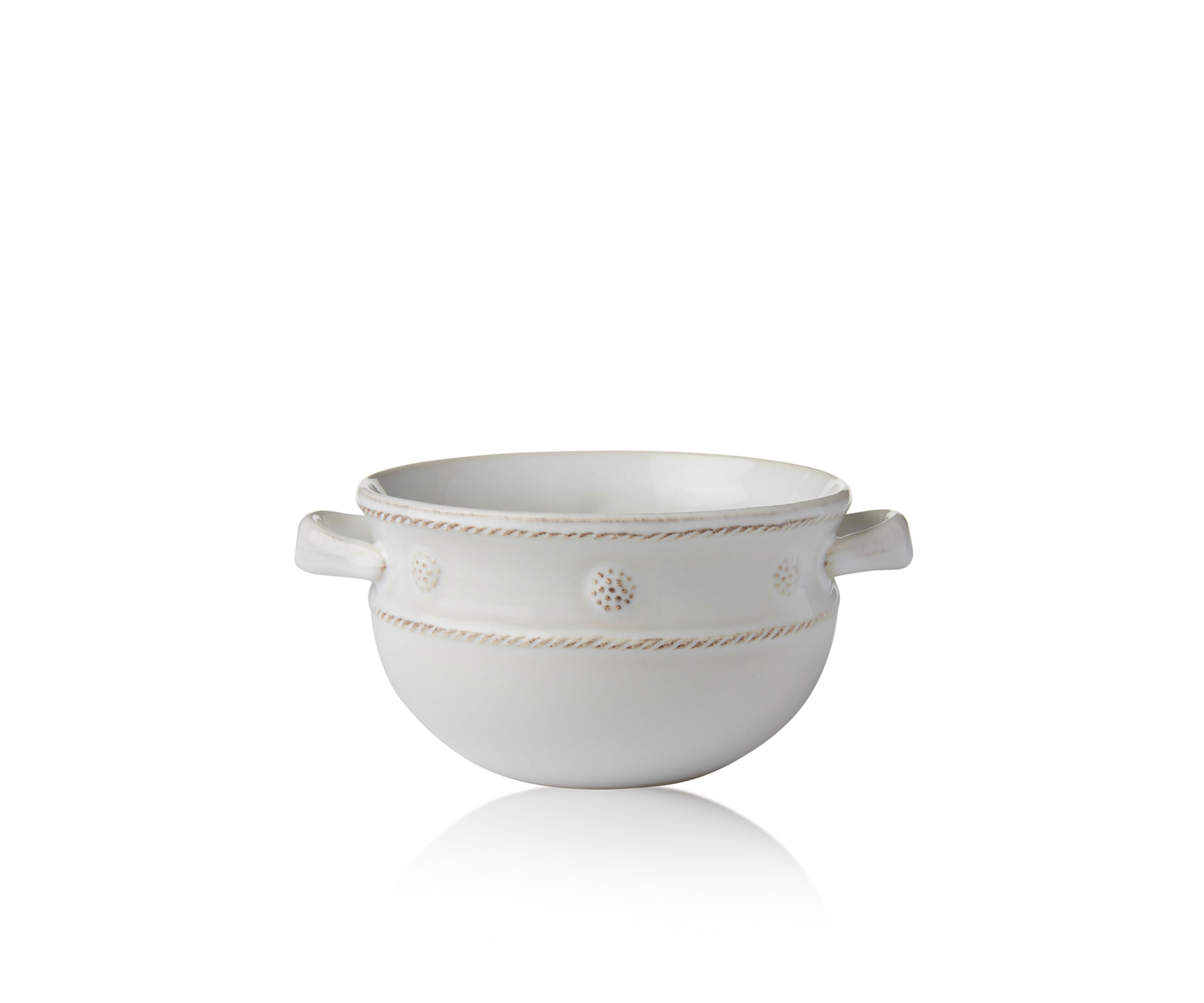 Berry & Thread Whitewash 2-Handled Soup/Chili Bowl