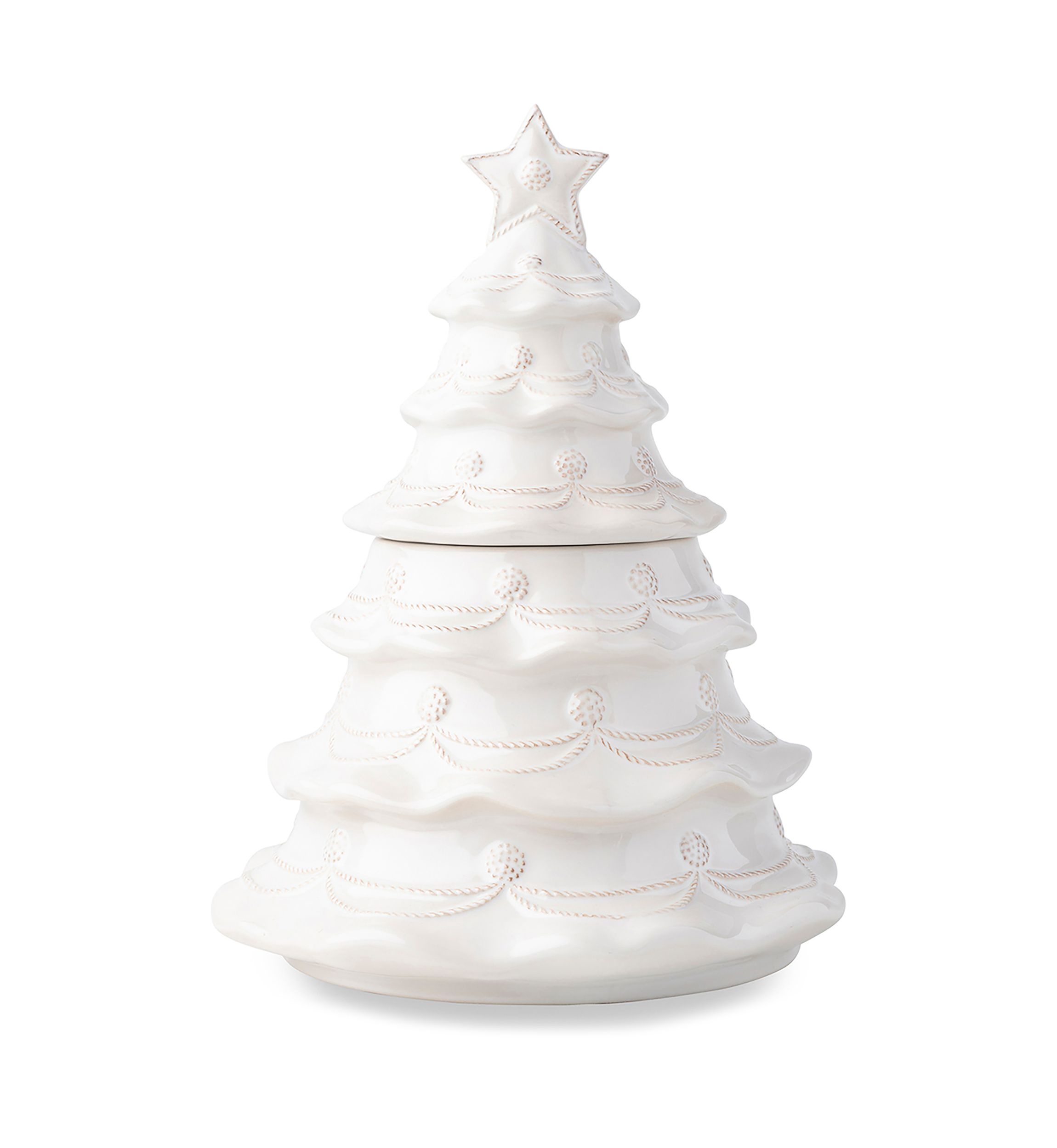 Berry & Thread Whitewash Christmas Tree Cookie Jar