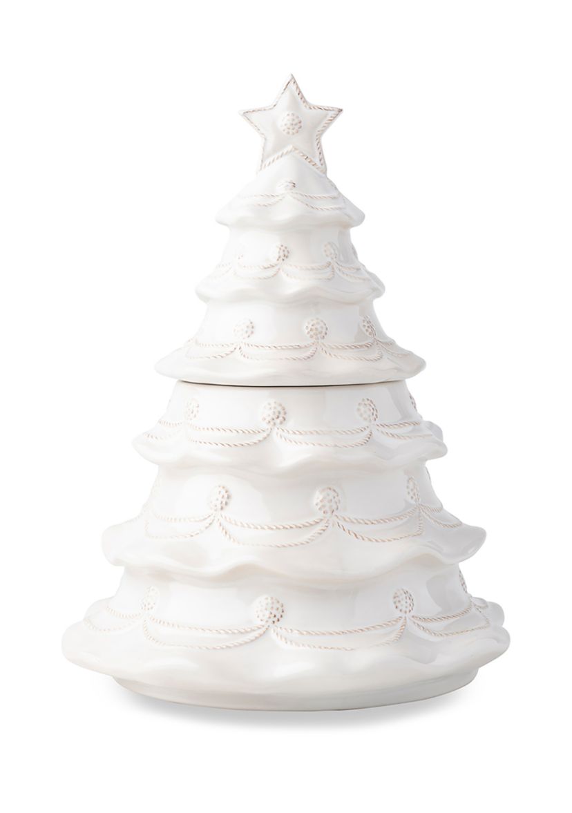 Berry & Thread Whitewash Christmas Tree Cookie Jar