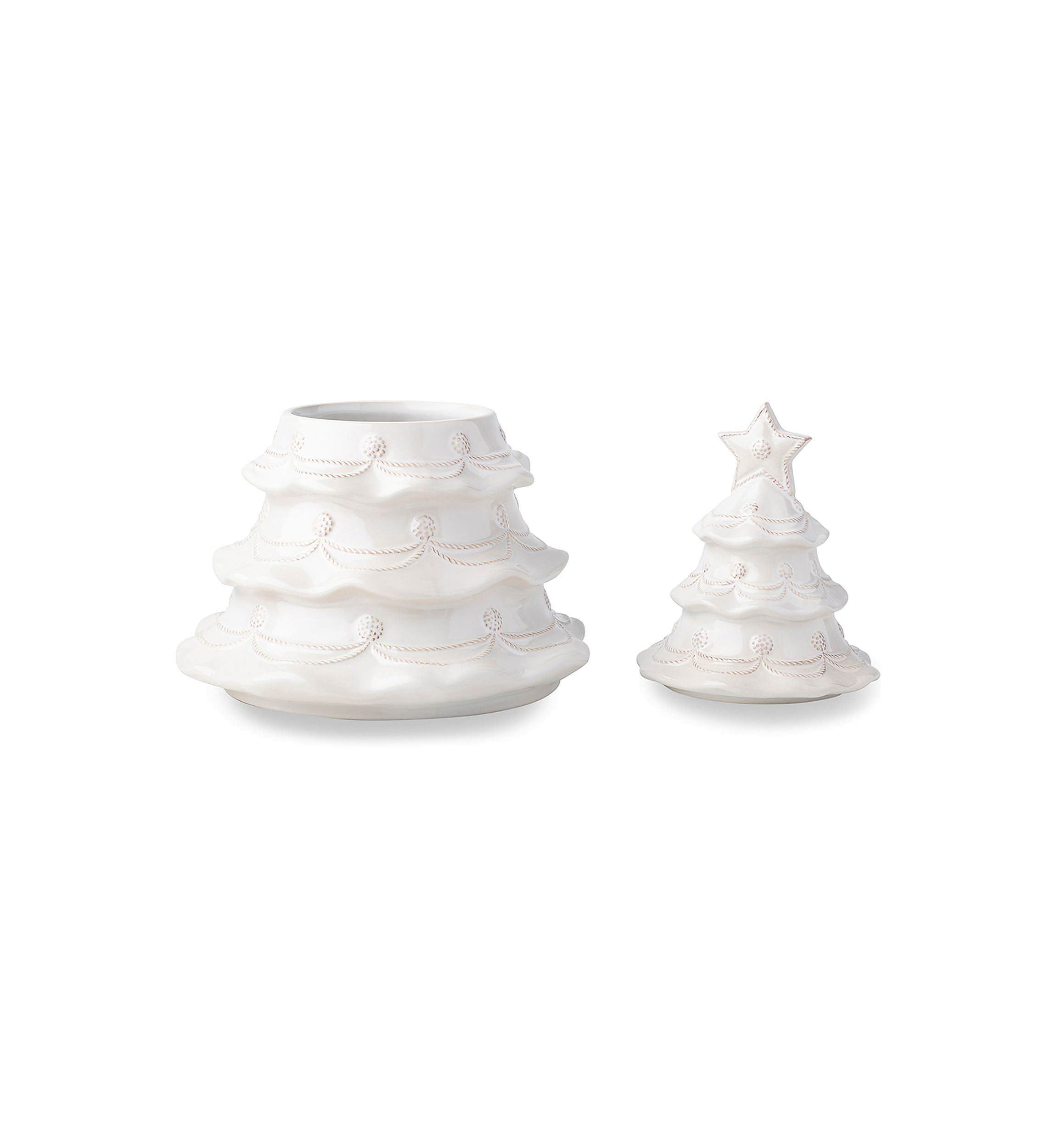 Berry & Thread Whitewash Christmas Tree Cookie Jar