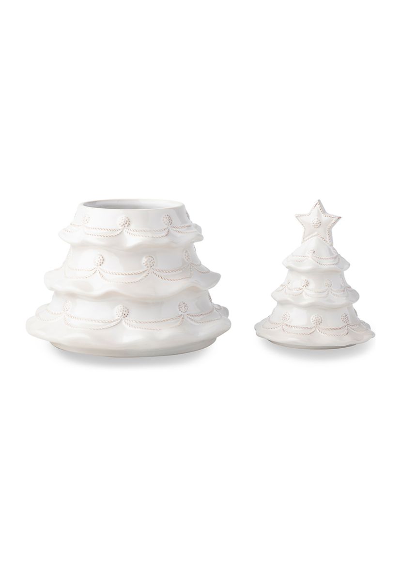 Berry & Thread Whitewash Christmas Tree Cookie Jar