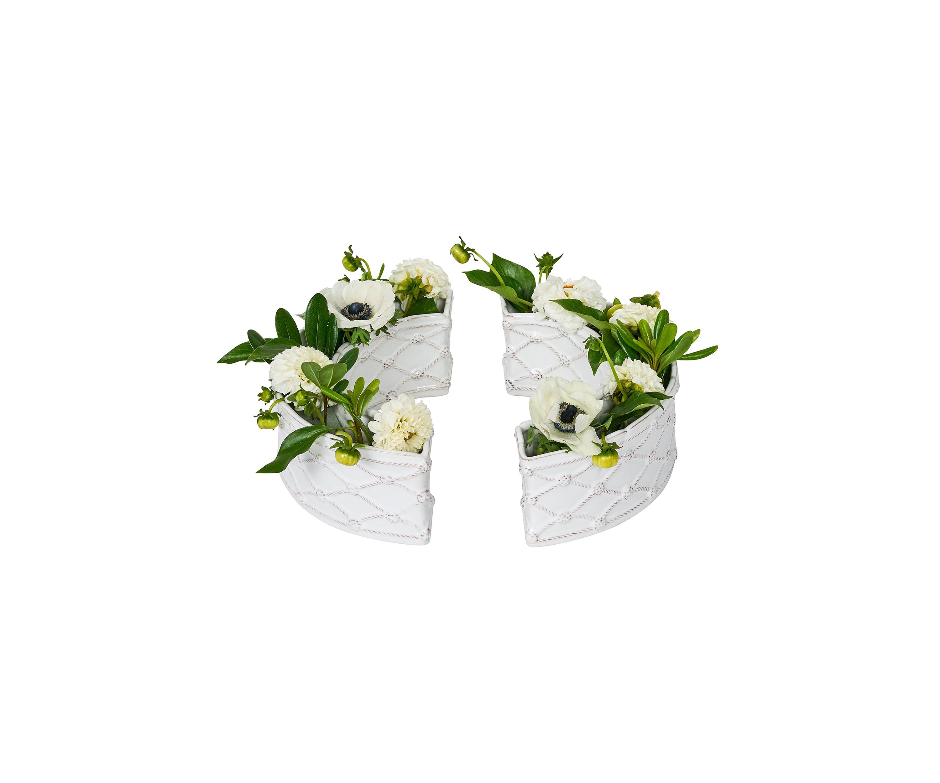 Berry & Thread Petite Parterre Garden Half Circle Vase Set - Whitewash