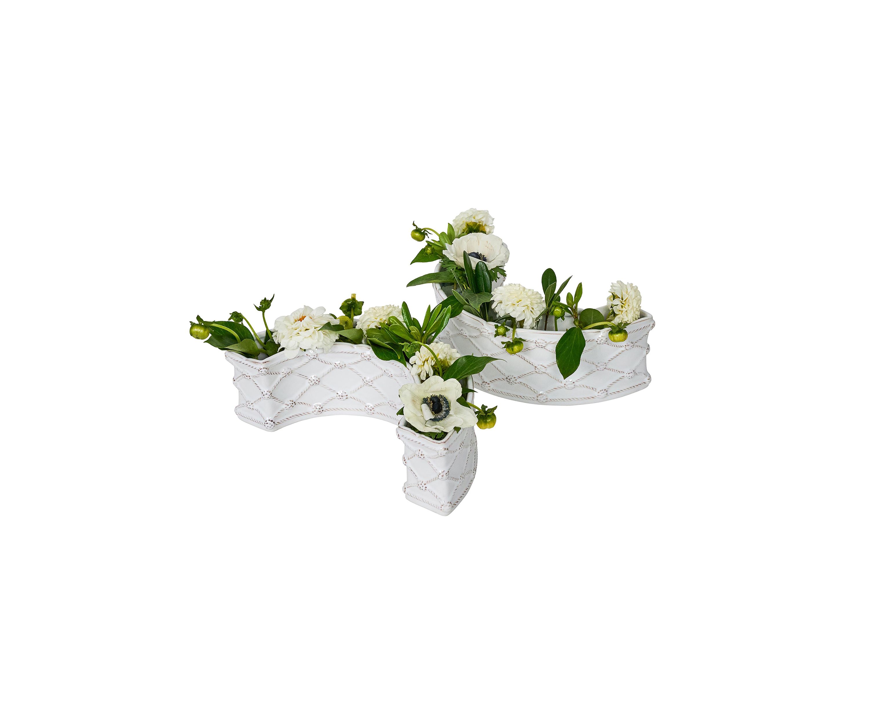 Berry & Thread Petite Parterre Garden Half Circle Vase Set - Whitewash
