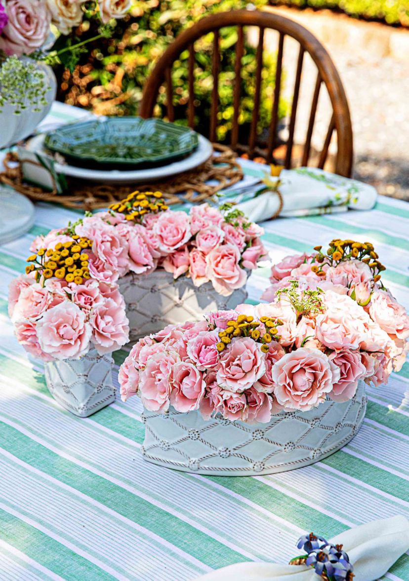 Berry & Thread Petite Parterre Garden Half Circle Vase Set - Whitewash