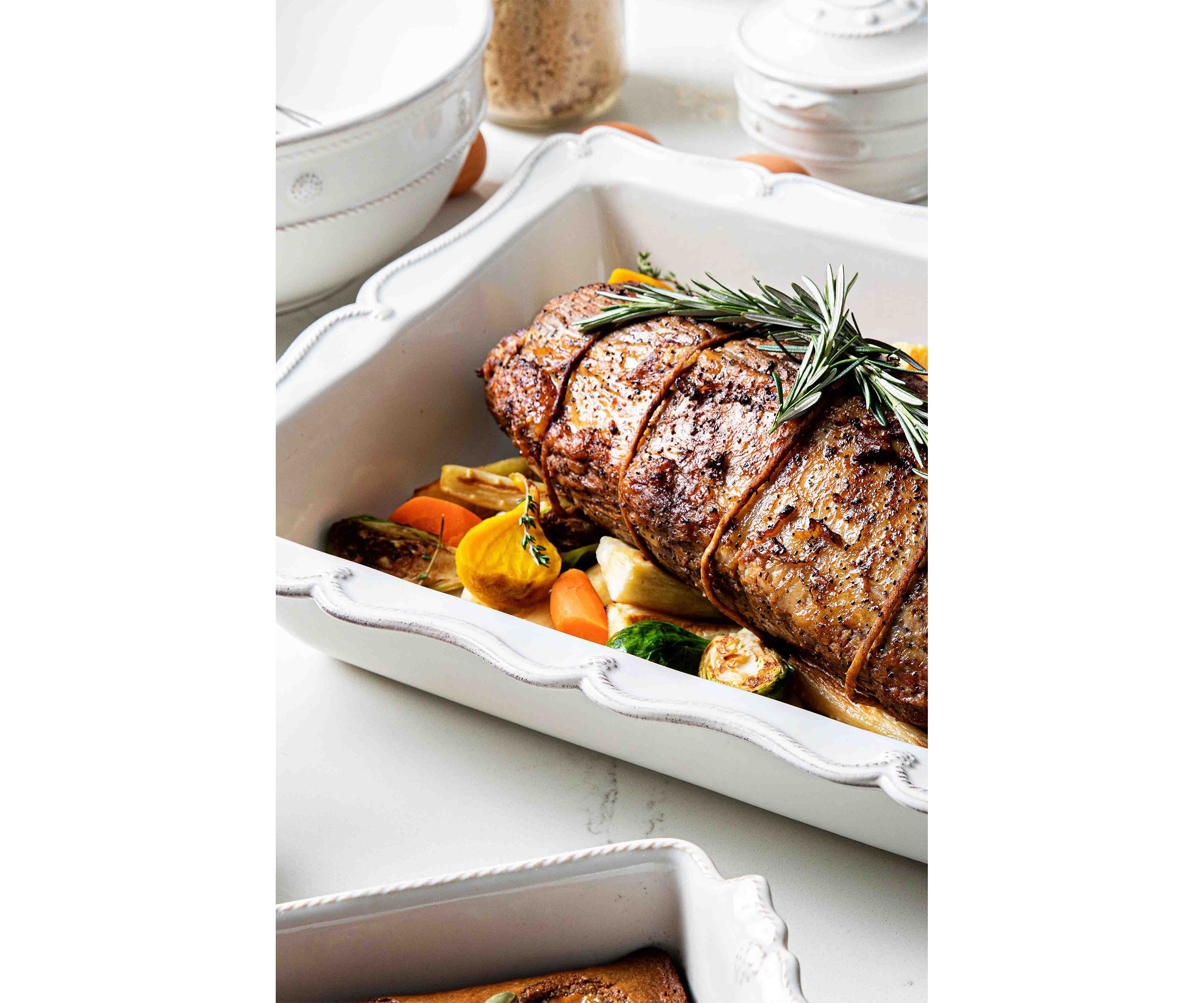 Berry & Thread 17" Rectangular Baker - Whitewash
