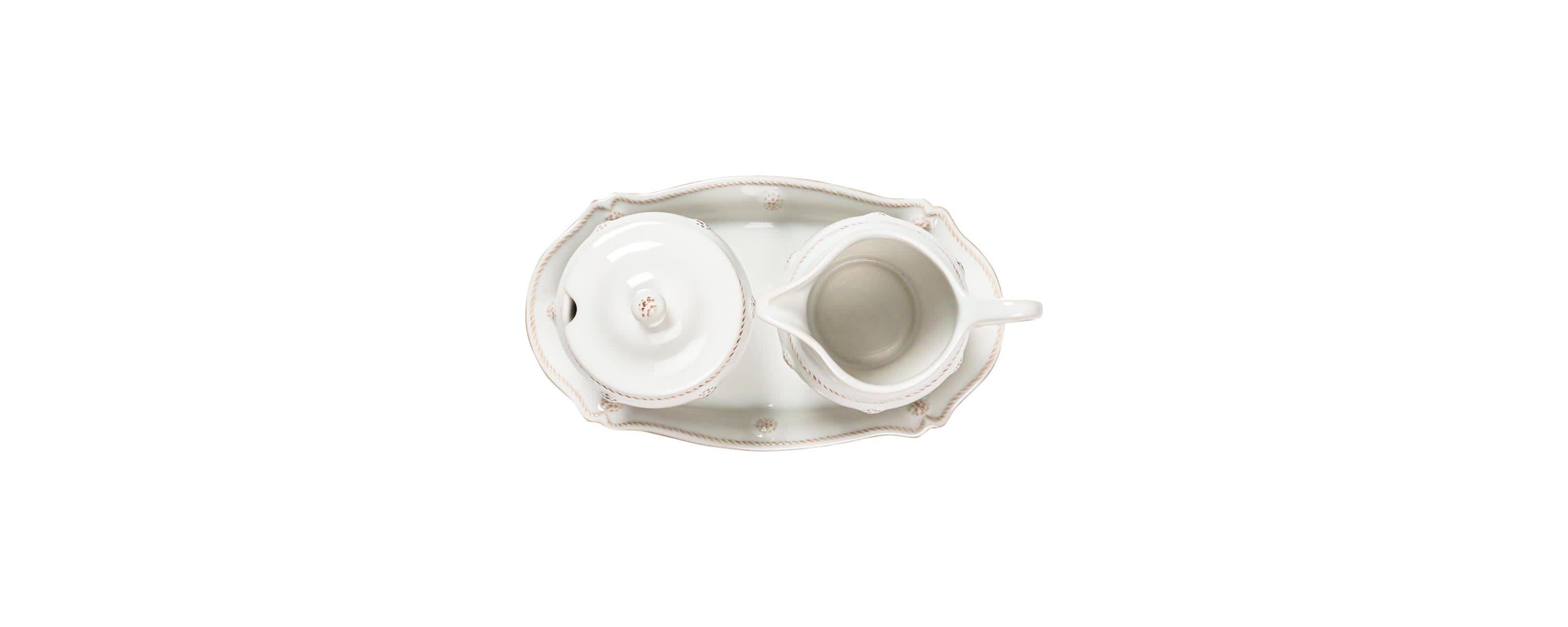 Berry & Thread Sugar and Creamer Set/3pc - Whitewash