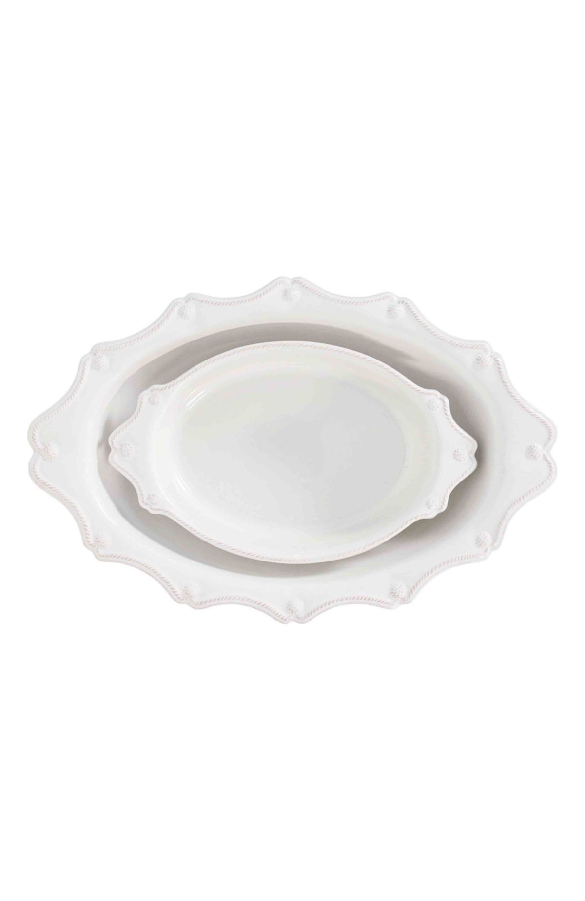 Berry & Thread Oval Baker Set/2pc - Whitewash