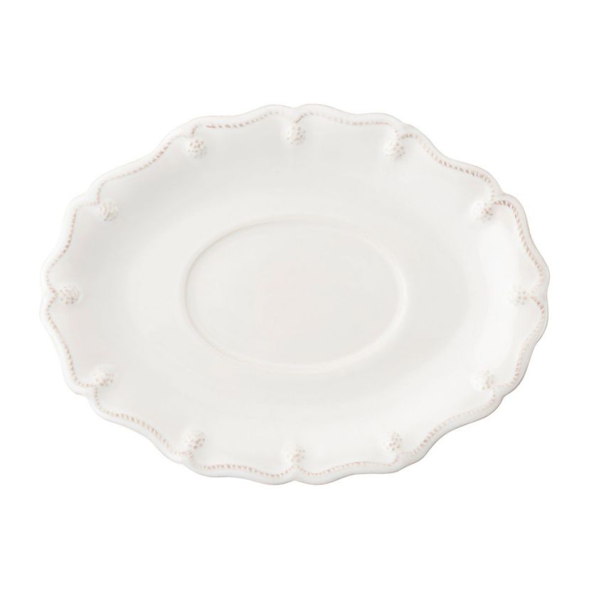 Berry & Thread Sauce Boat and Stand - Whitewash