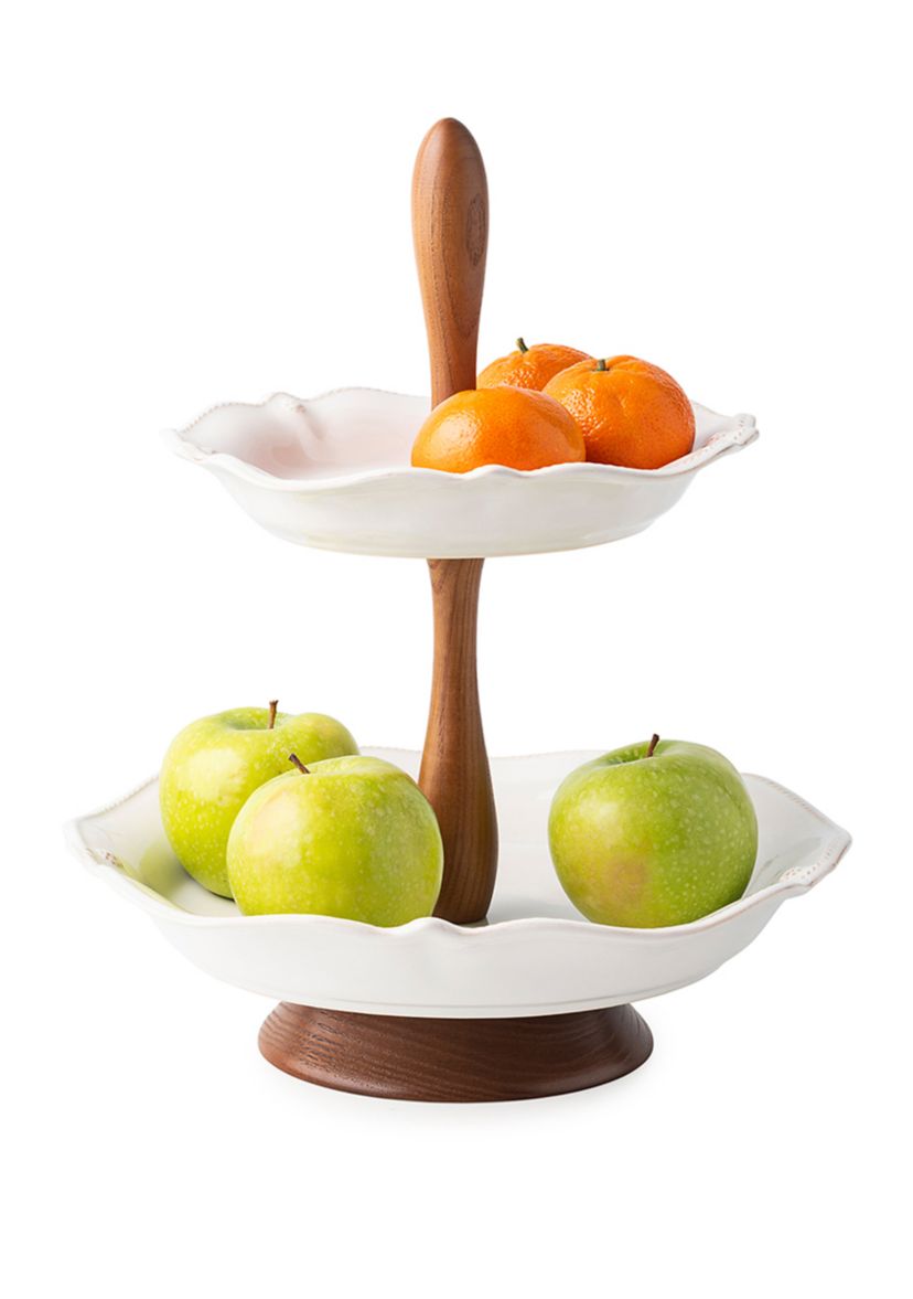 Berry & Thread Whitewash Tiered Serving Stand