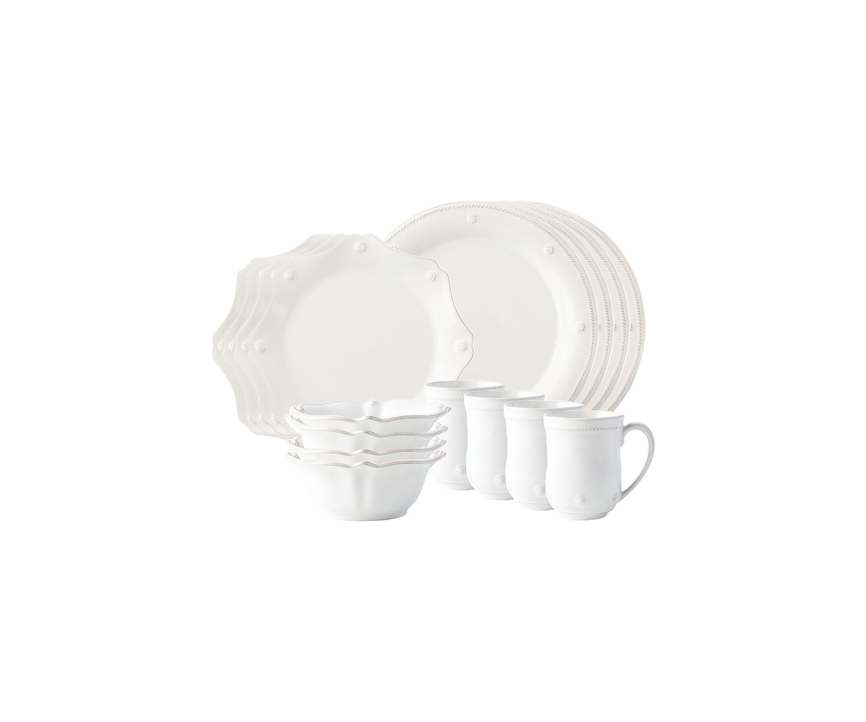 Berry & Thread Classic 16pc Place Setting - Whitewash