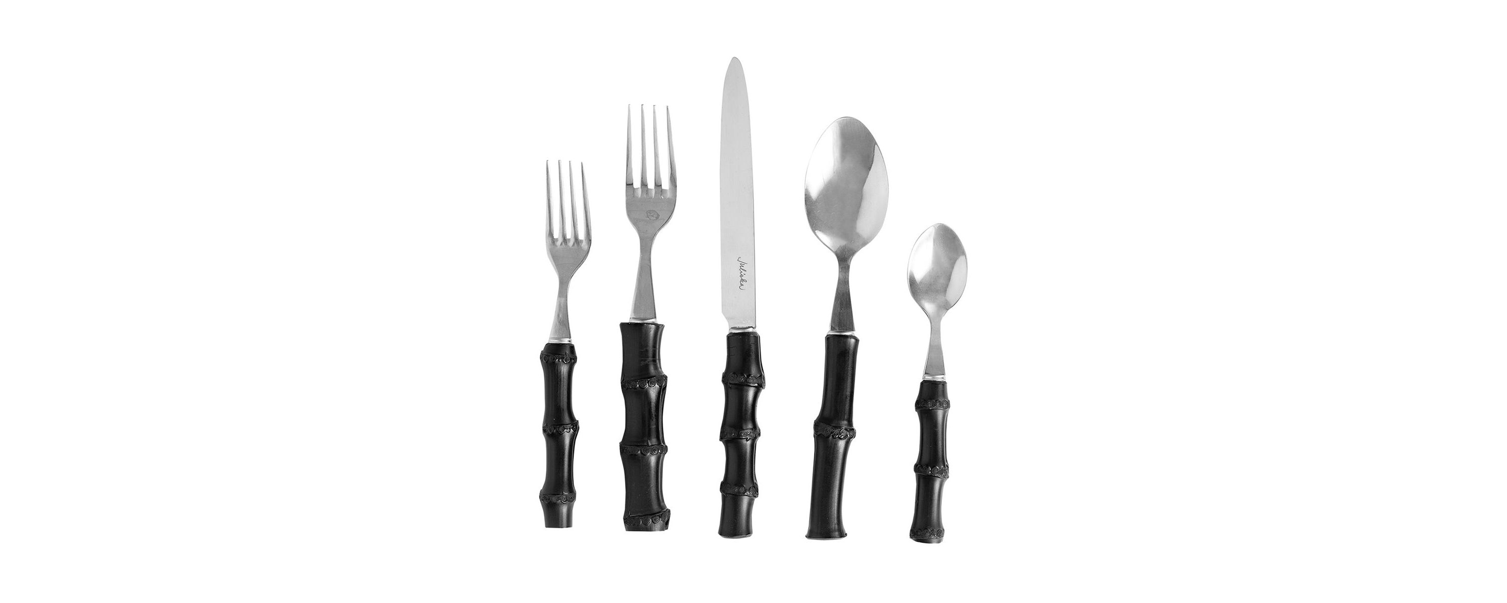 Bamboo 5pc Place Setting - Black