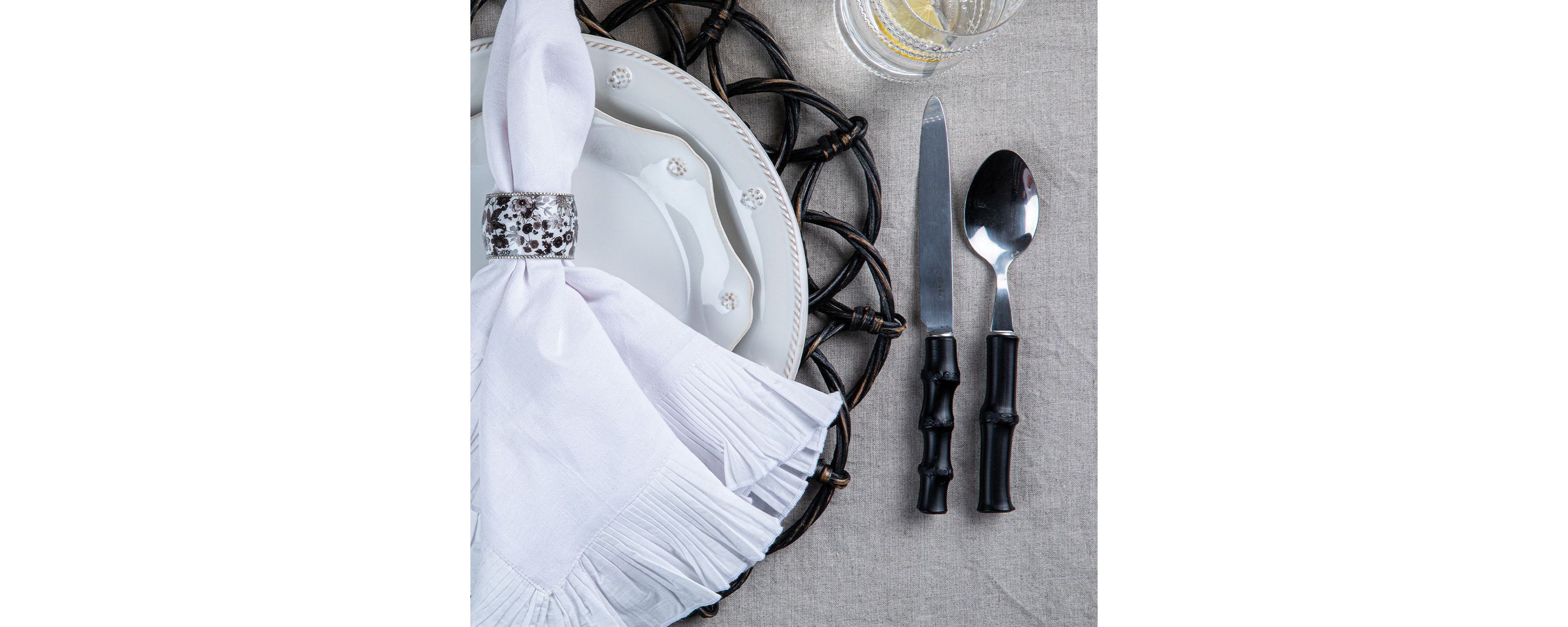 Bamboo 5pc Place Setting - Black