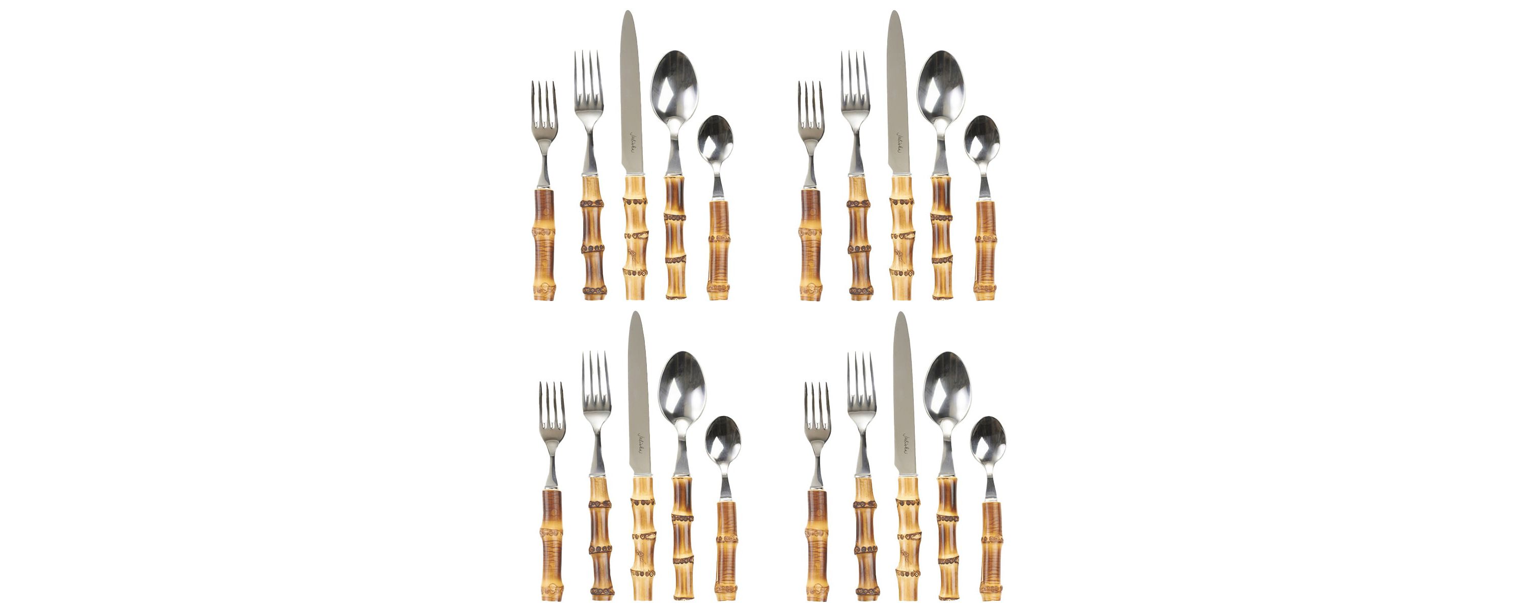 Bamboo 20pc Place Setting - Natural