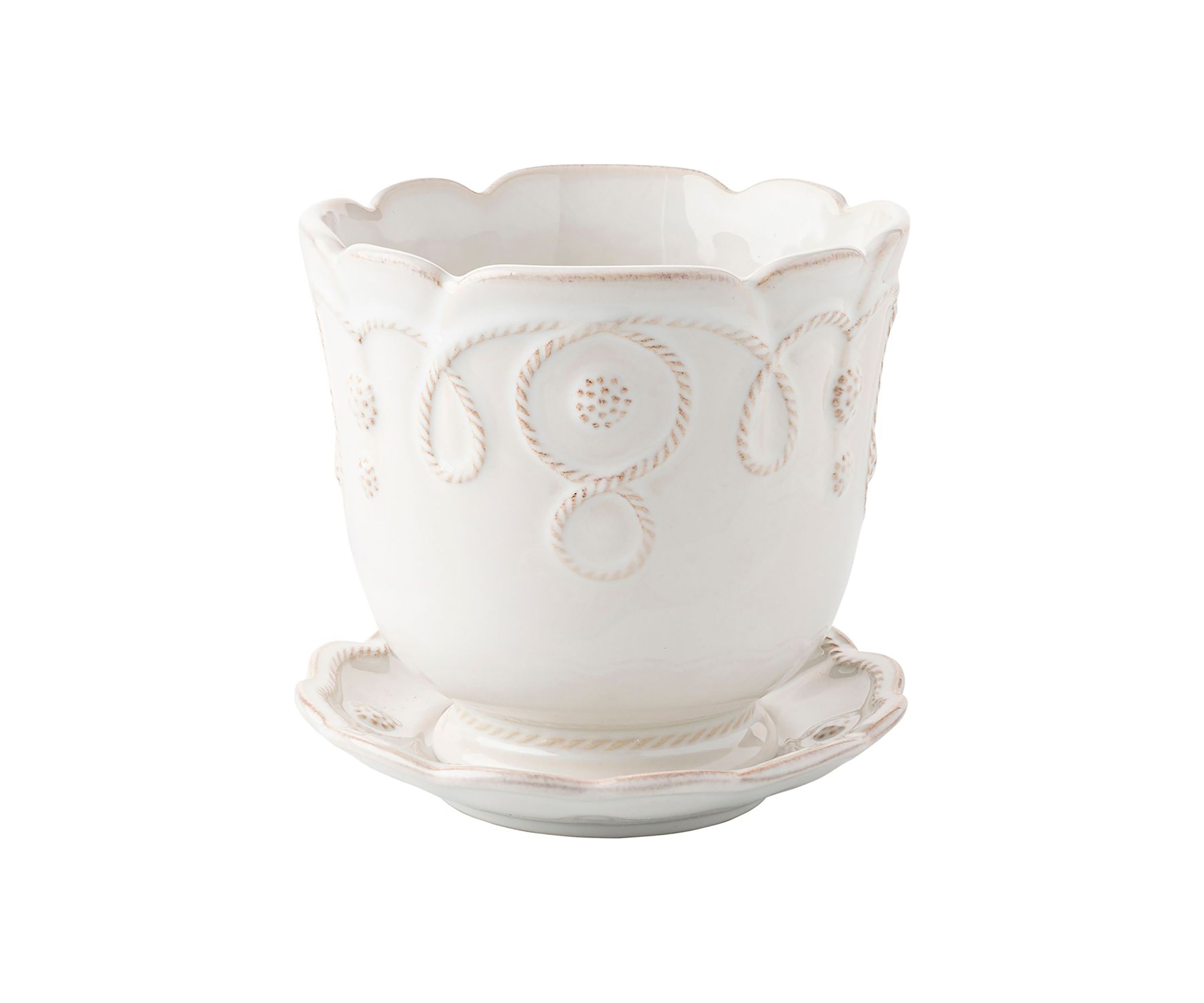 Jardins du Monde 5" Planter - Whitewash