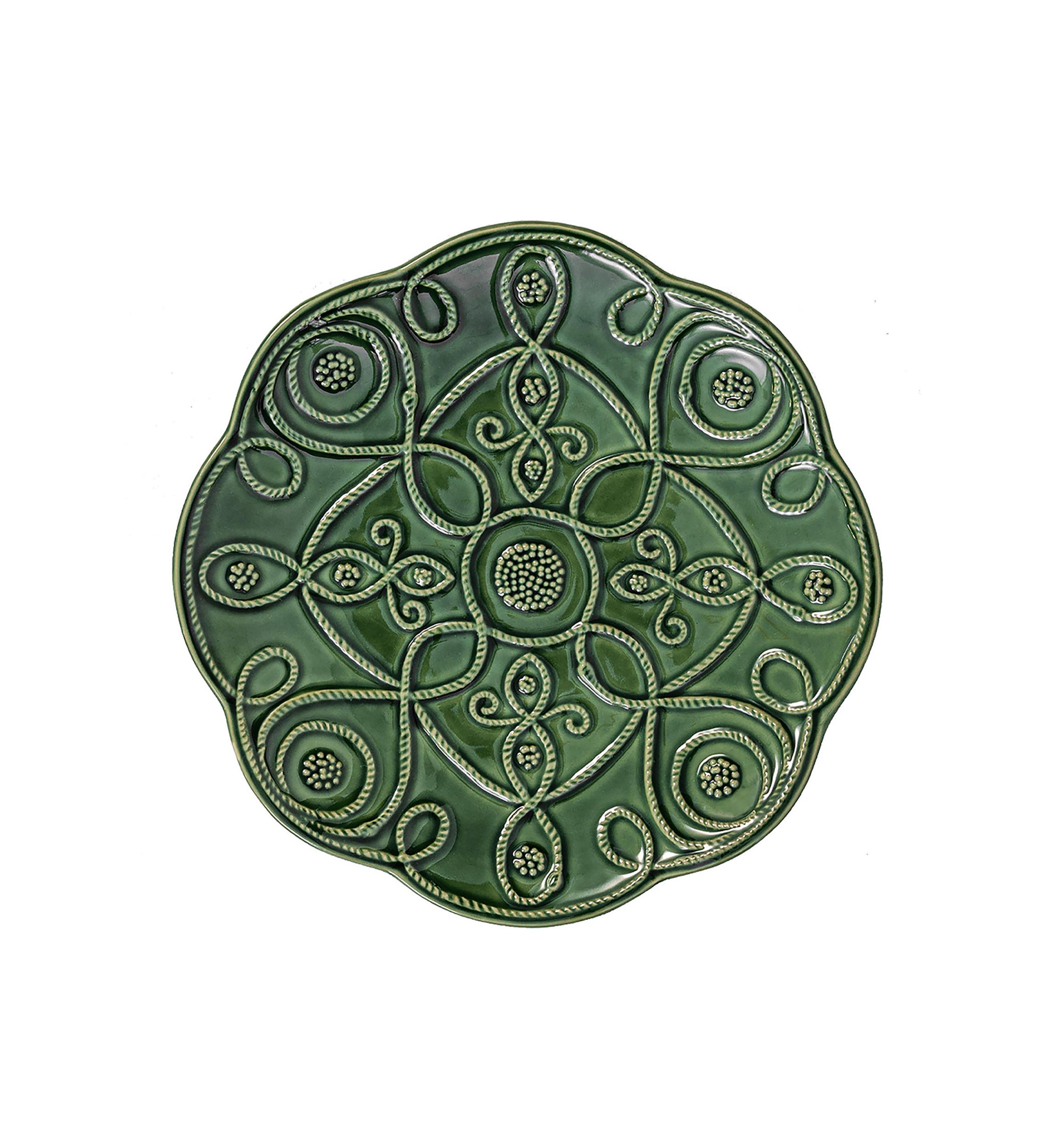 Jardins Du Monde Dessert/Salad Plate Assorted Set/4 - Basil