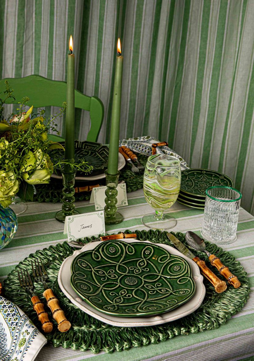 Jardins Du Monde Dessert/Salad Plate Assorted Set/4 - Basil