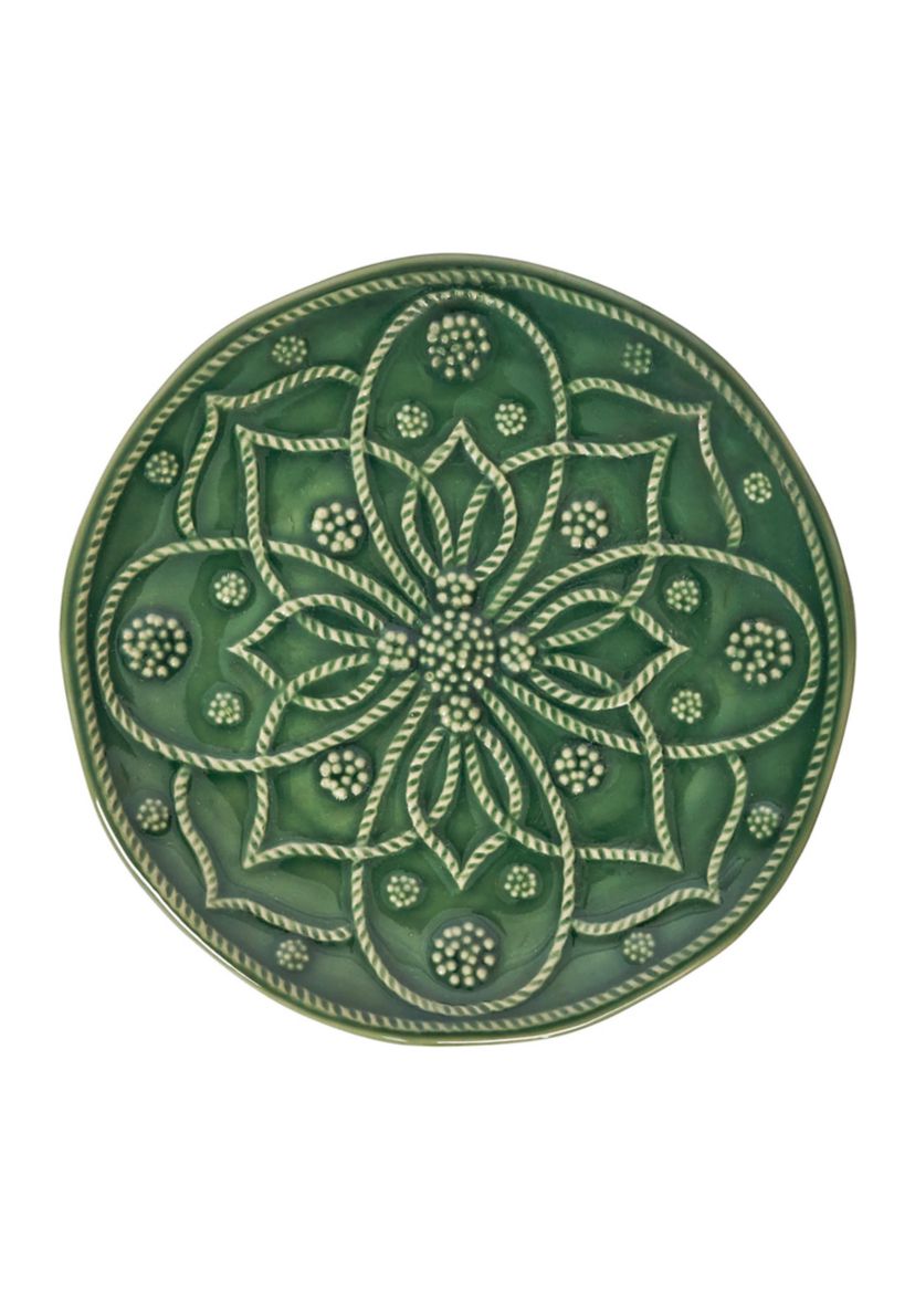 Jardins Du Monde Side/Cocktail Plate Assorted Set/4 - Basil