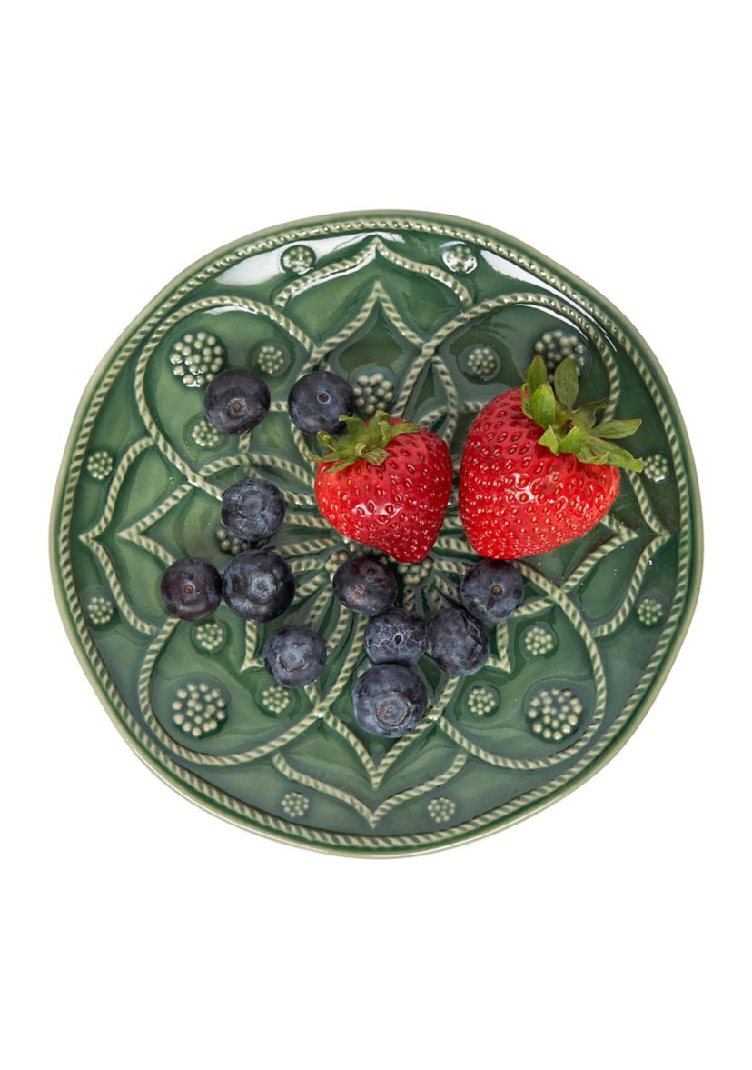 Jardins Du Monde Side/Cocktail Plate Assorted Set/4 - Basil