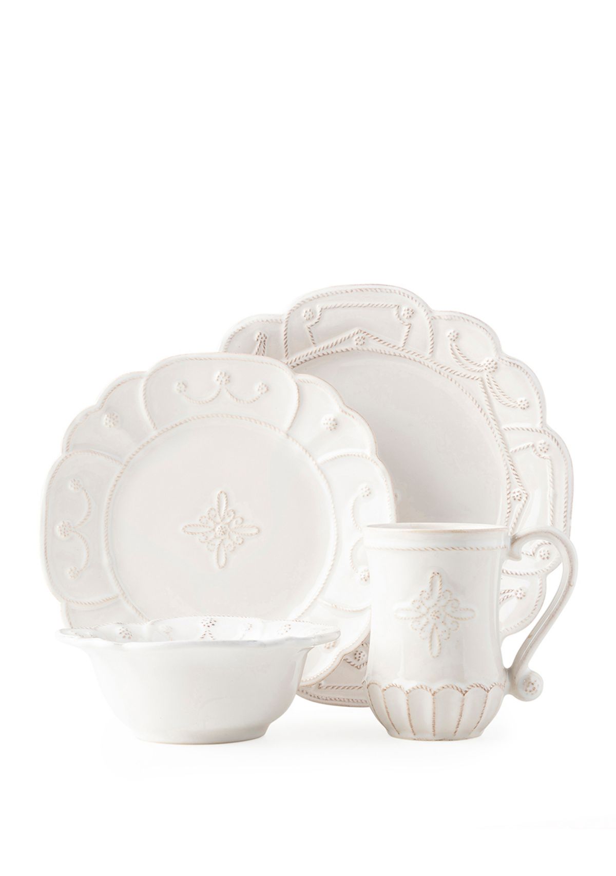 Jardins du Monde Whitewash 4 Piece Place Setting