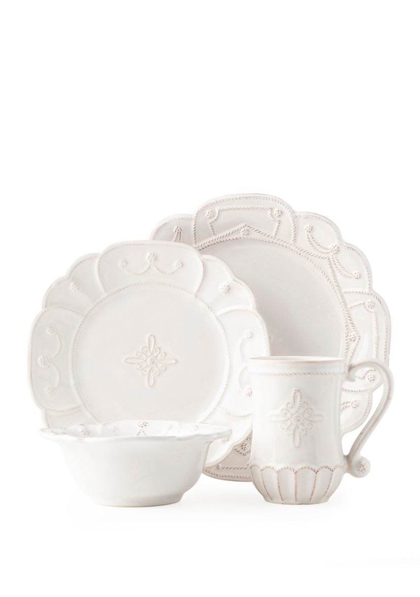 Jardins du Monde Whitewash 4 Piece Place Setting