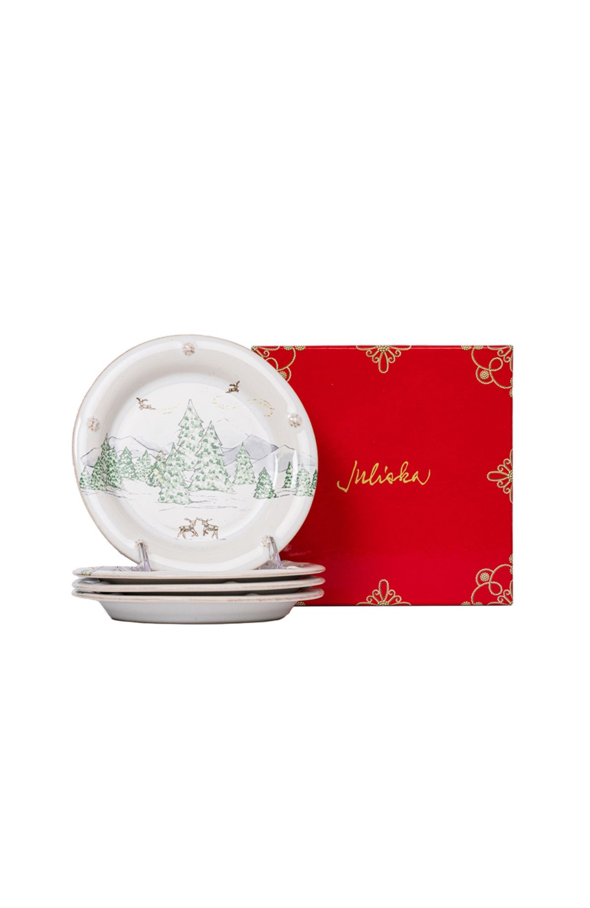 Berry & Thread North Pole Side/Cocktail Plate Assorted Set/4